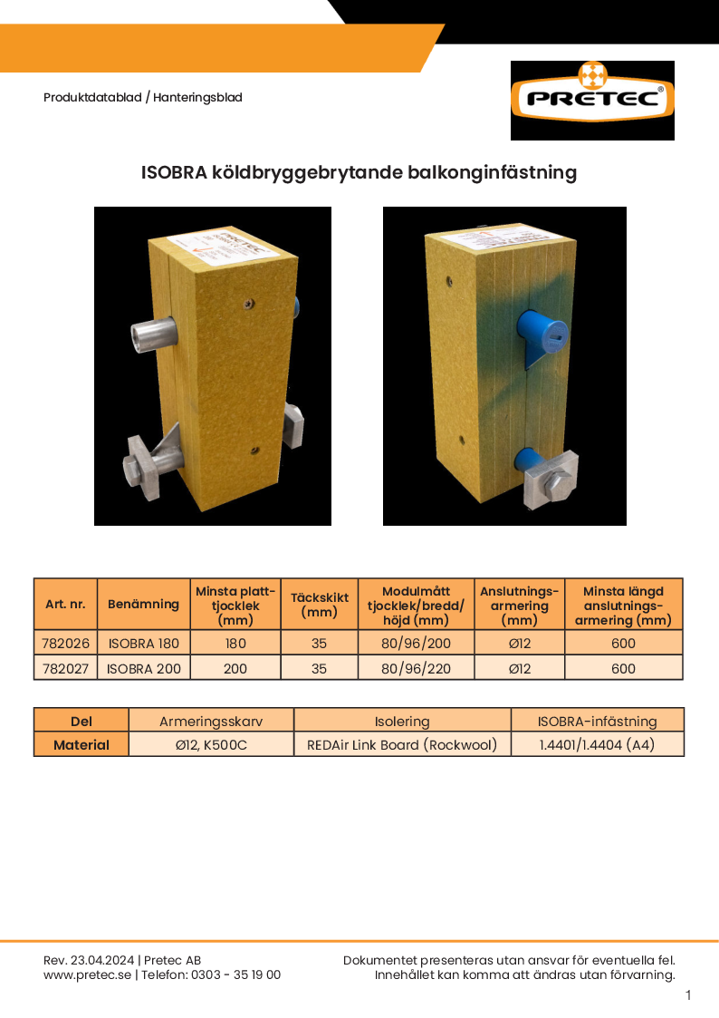 

Produktdatablad Hanteringsblad Balkonginfastning ISOBRA (1)

