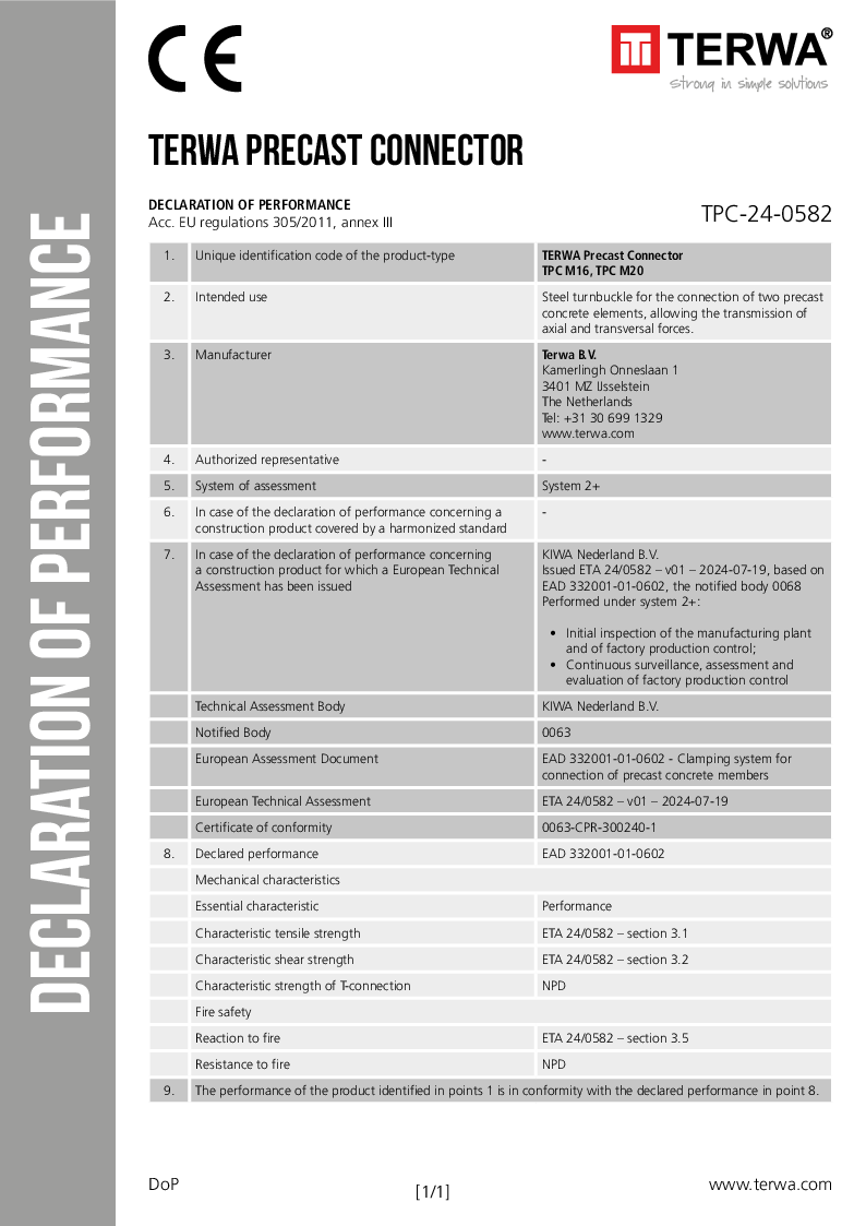 

DoP Terwa Precast Connector TPC Okt 2024

