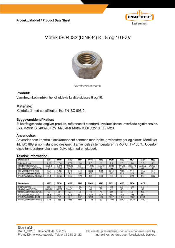 

Datablad ISO4032(DIN934) FZV

